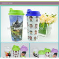 3D sublimation plastic Straight mug DIY picture drinking cups